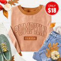 Pumpkin Season Fuzzy Embroidered Crewneck Sweatshirt - 18 product image 1