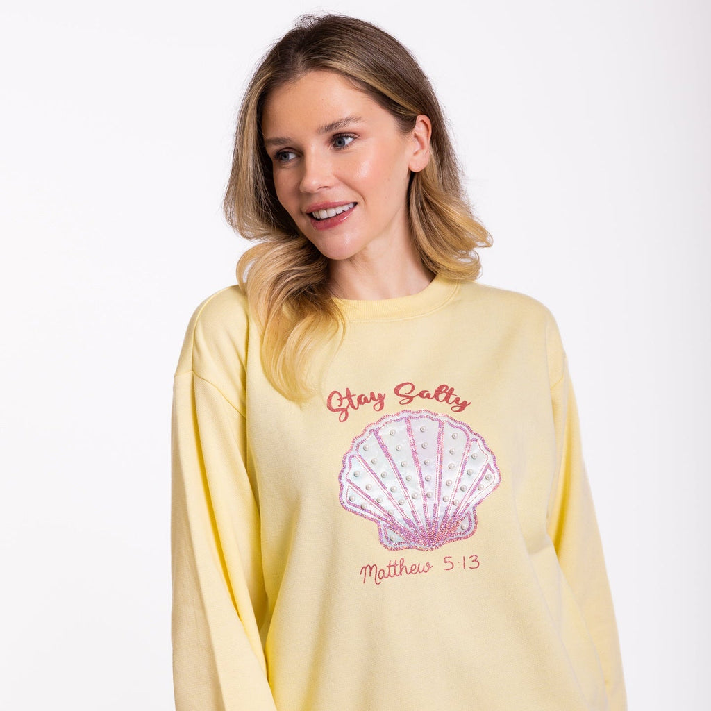 Embellished Stay Salty Crewneck Sweatshirt product image 8