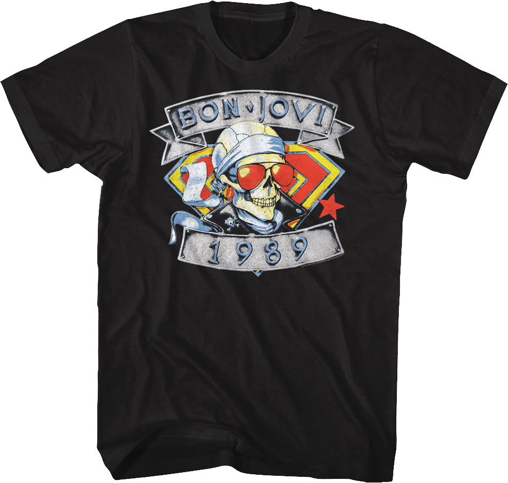 1989 Skull Bon Jovi T-Shirt product image 1