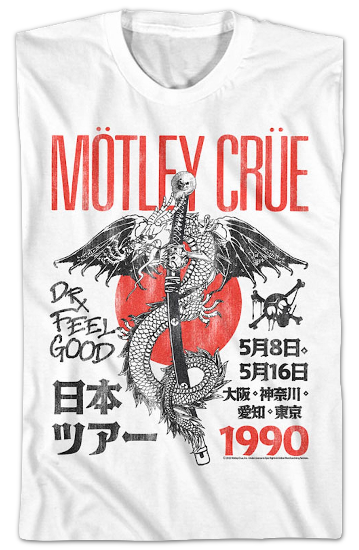 1990 Dr. Feelgood Tour Motley Crue T-Shirt product image 2