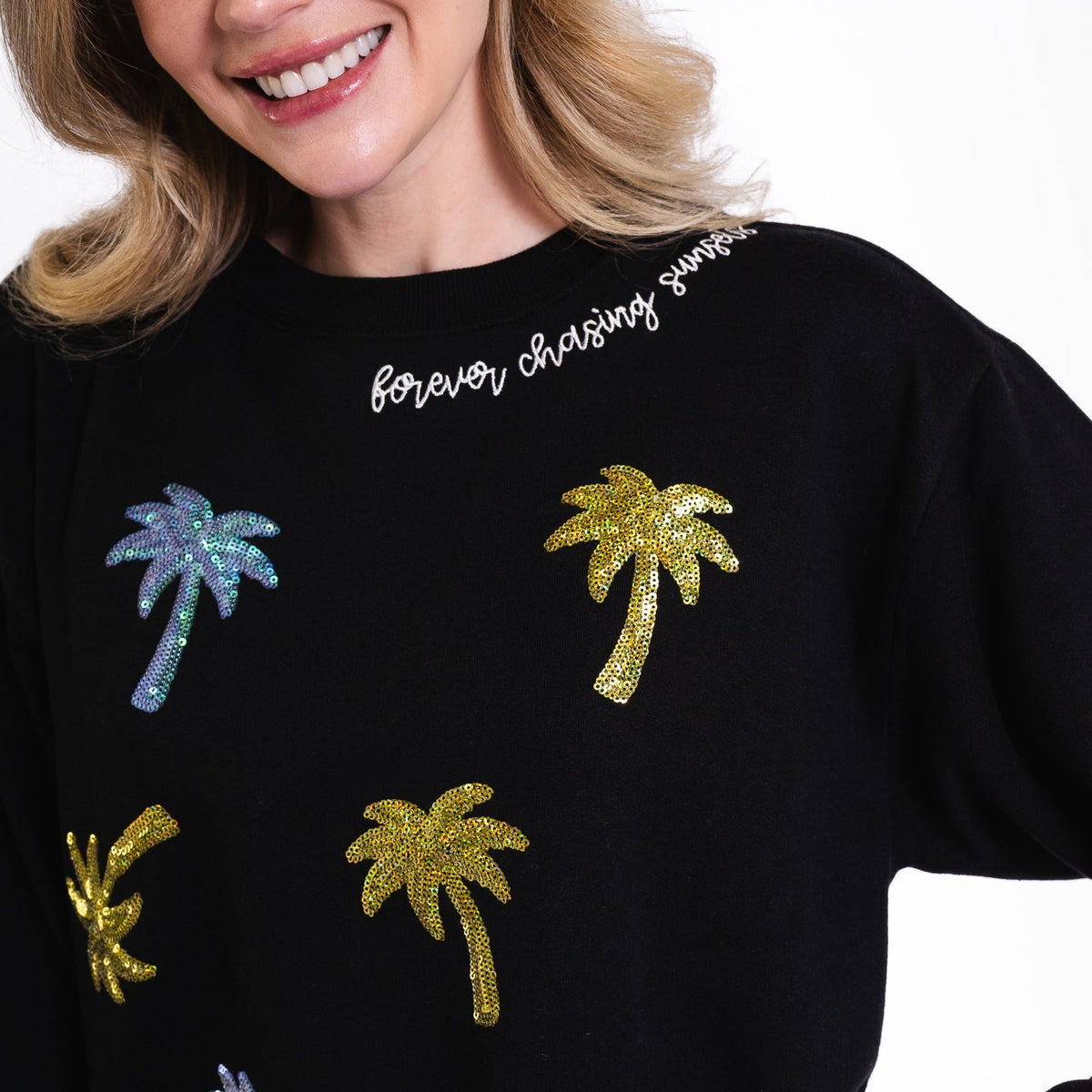Embellished Forever Chasing Sunsets Crewneck Sweatshirt product image 3