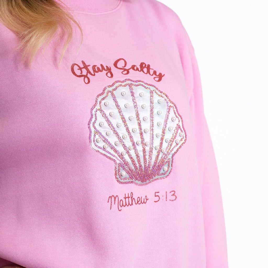 Embellished Stay Salty Crewneck Sweatshirt product image 14