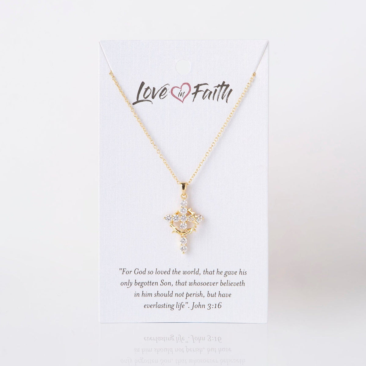 Cross and Crown Necklace