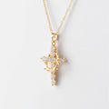 Cross and Crown Necklace