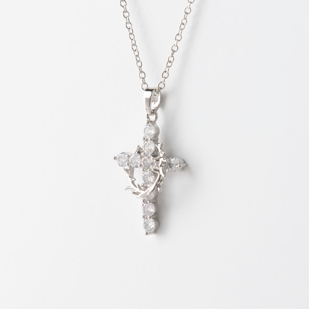 Cross and Crown Necklace