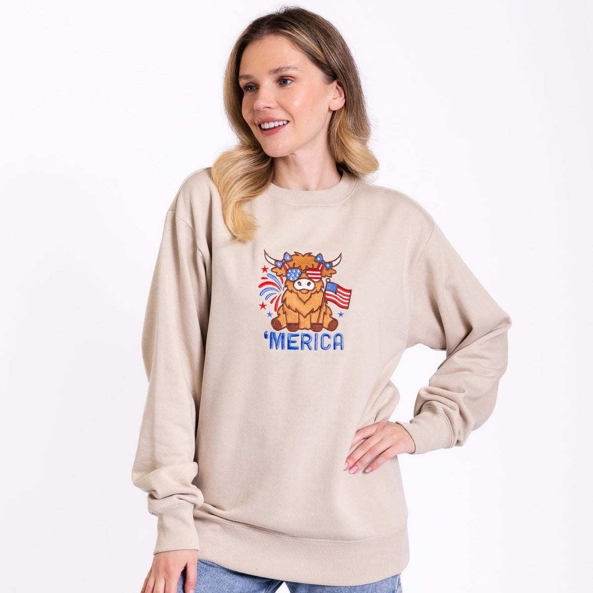 Merica Embroidered Crewneck Sweatshirt product image 5