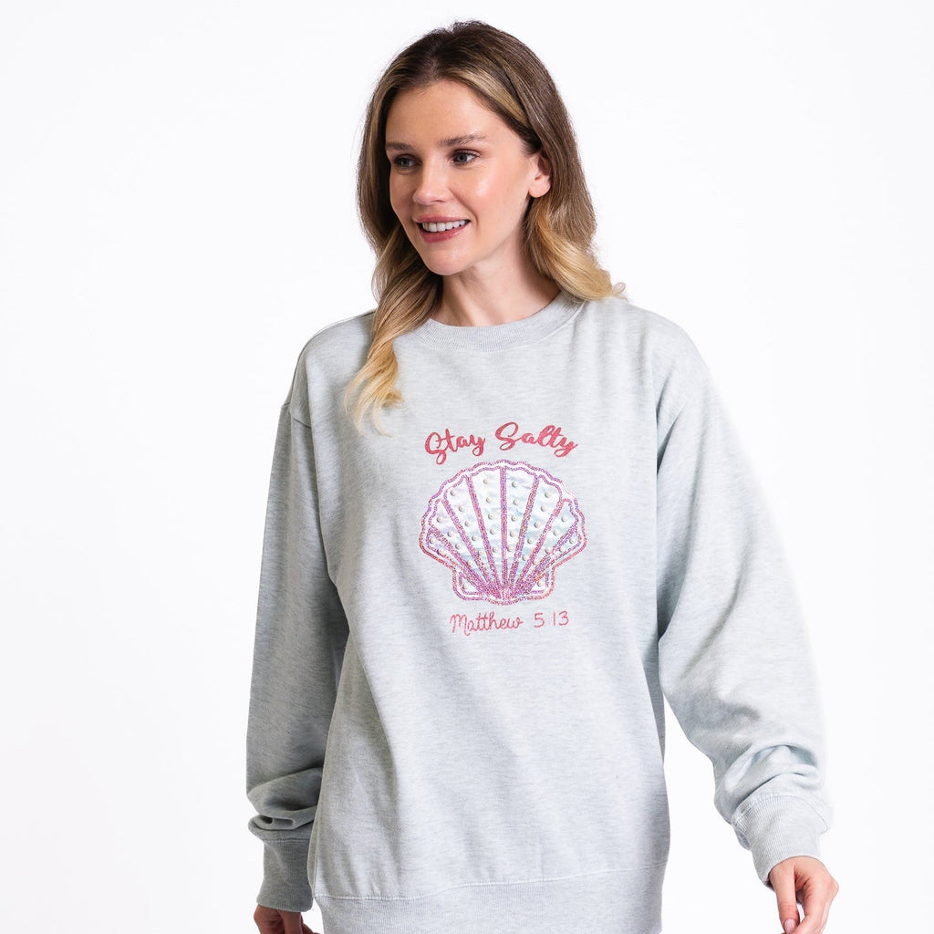 Embellished Stay Salty Crewneck Sweatshirt product image 4