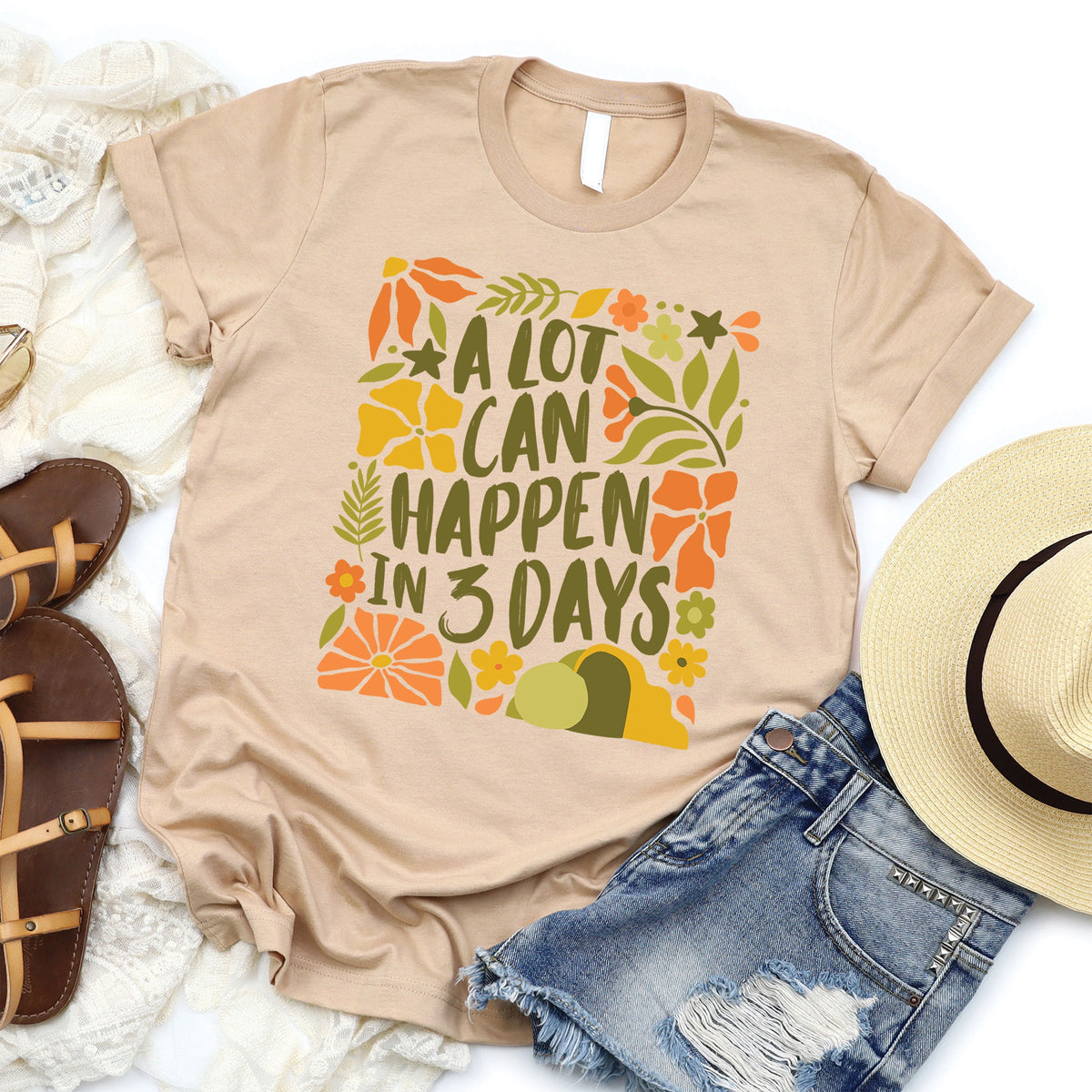 A Lot Can Happen In Three Days Boho Tee product image 1