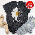 I Can Do All Things Daisy Tee - Black Leopard - 15 product image 1