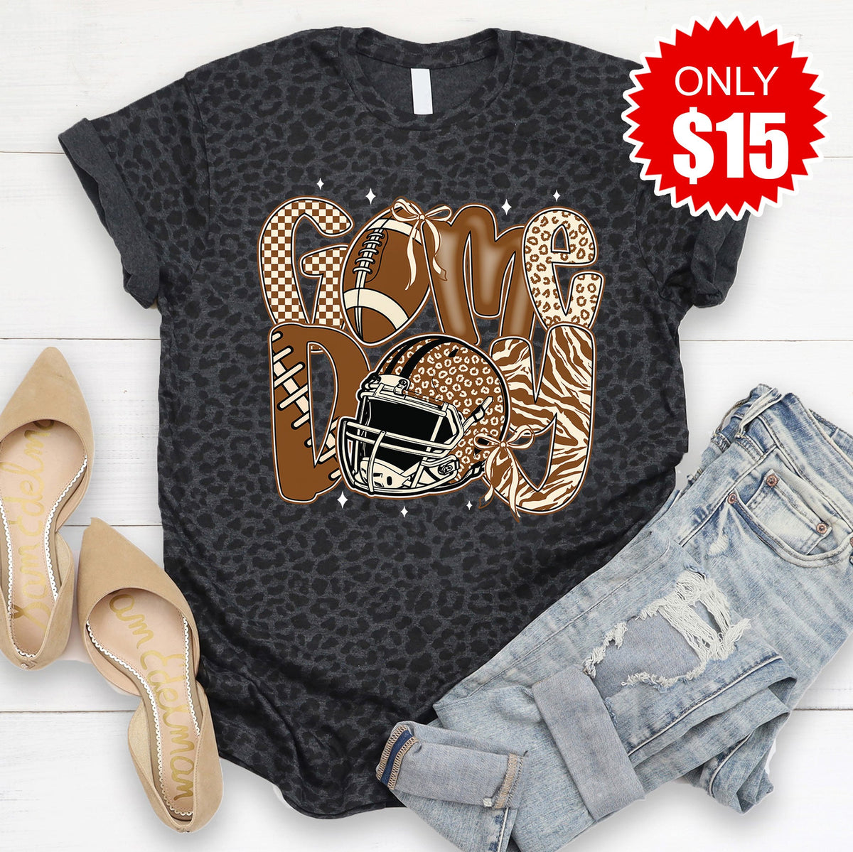 Game Day Leopard Tee - Black - 15 product image 1