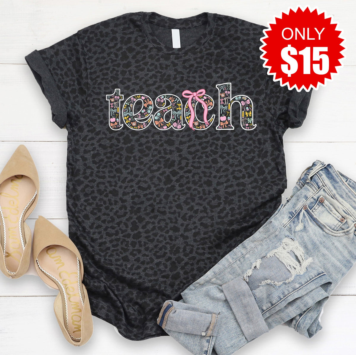 Teach Tee - Black Leopard - 15 product image 1