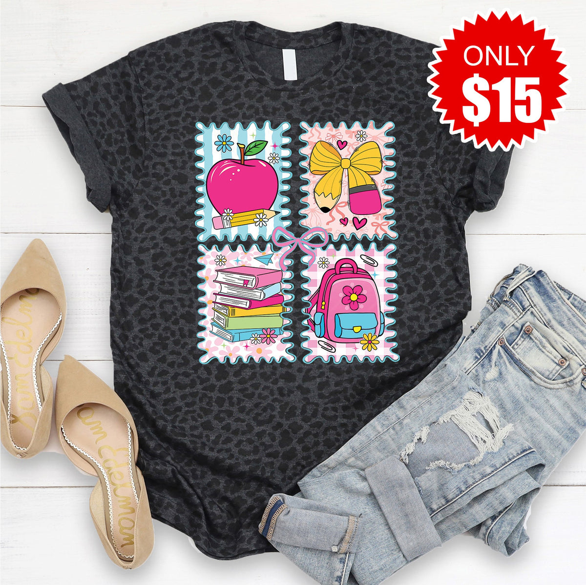 Back To School Tee - Black Leopard - 15 product image 1