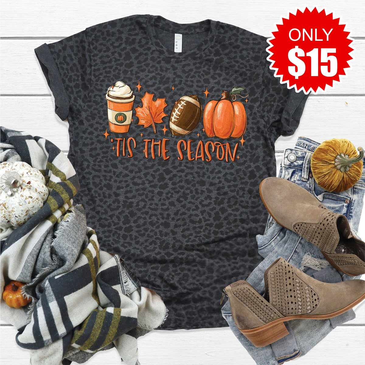 Tis The Season Tee - Black Leopard - 15 product image 1