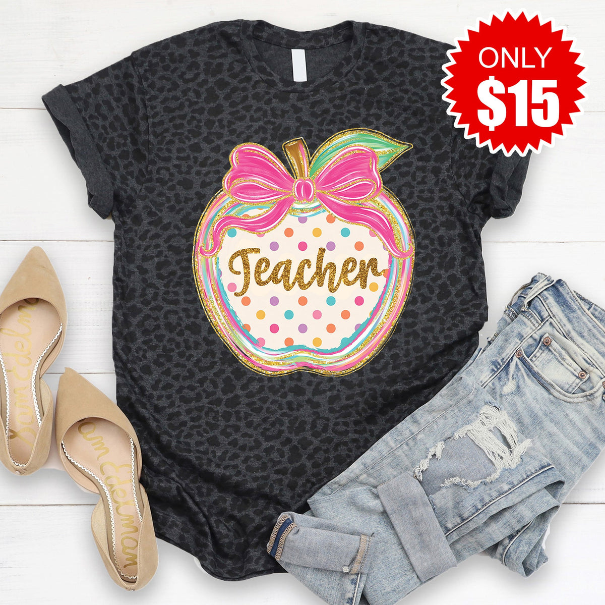 Teacher Tee - Black Leopard - 15 product image 1
