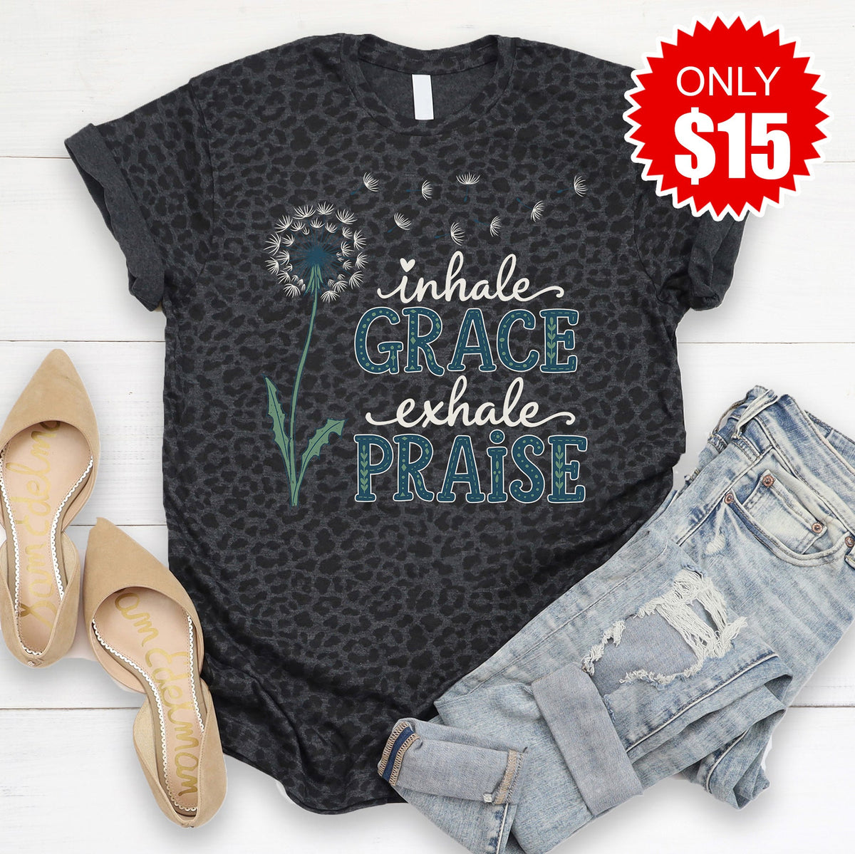 Inhale Exhale Tee - Black Leopard - 15 product image 1