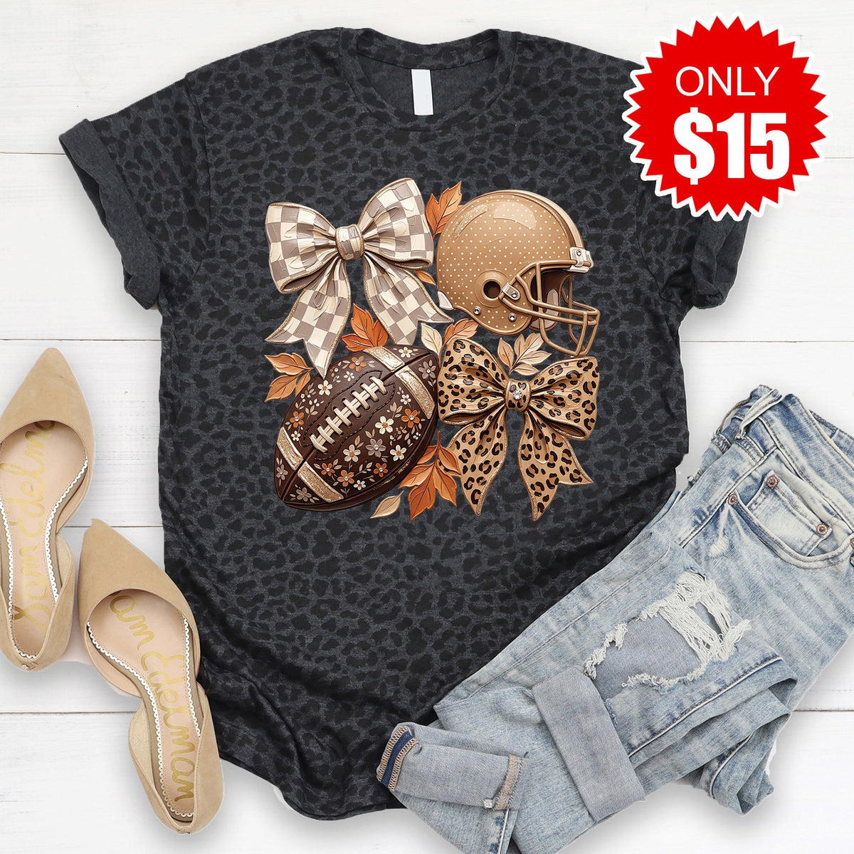 Football Tee - Black Leopard - 15 product image 1