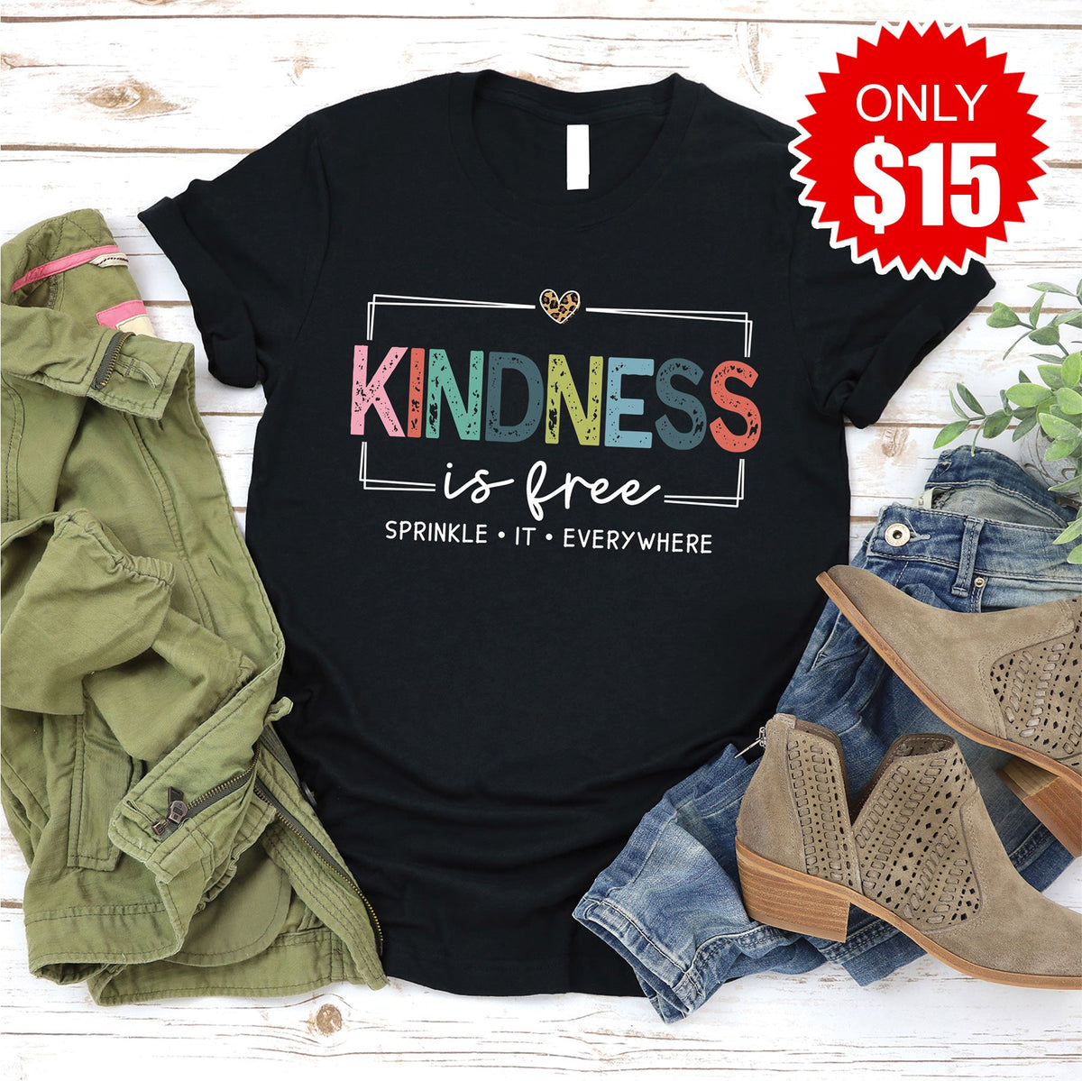 Kindness Is Free Tee - Black - 15 product image 1