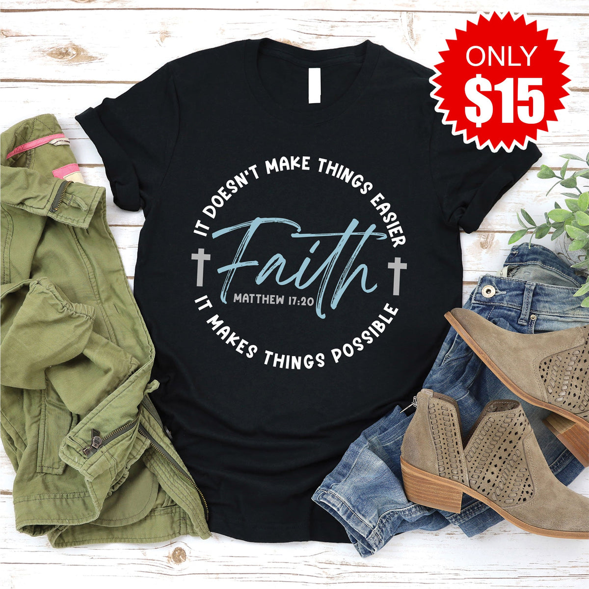 Faith Tee - Black - 15 product image 1