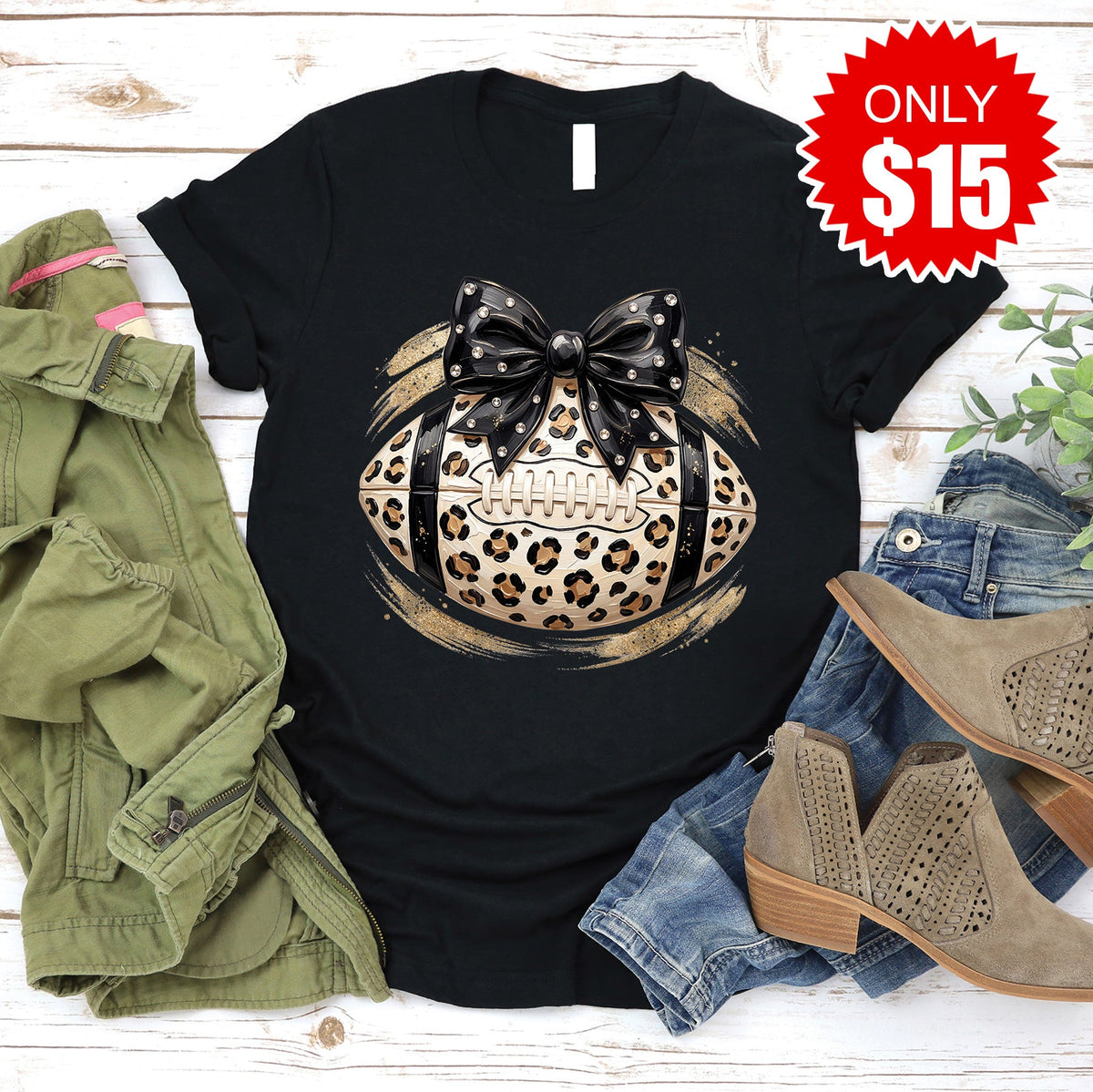 Football Leopard Tee - Black - 15 product image 1