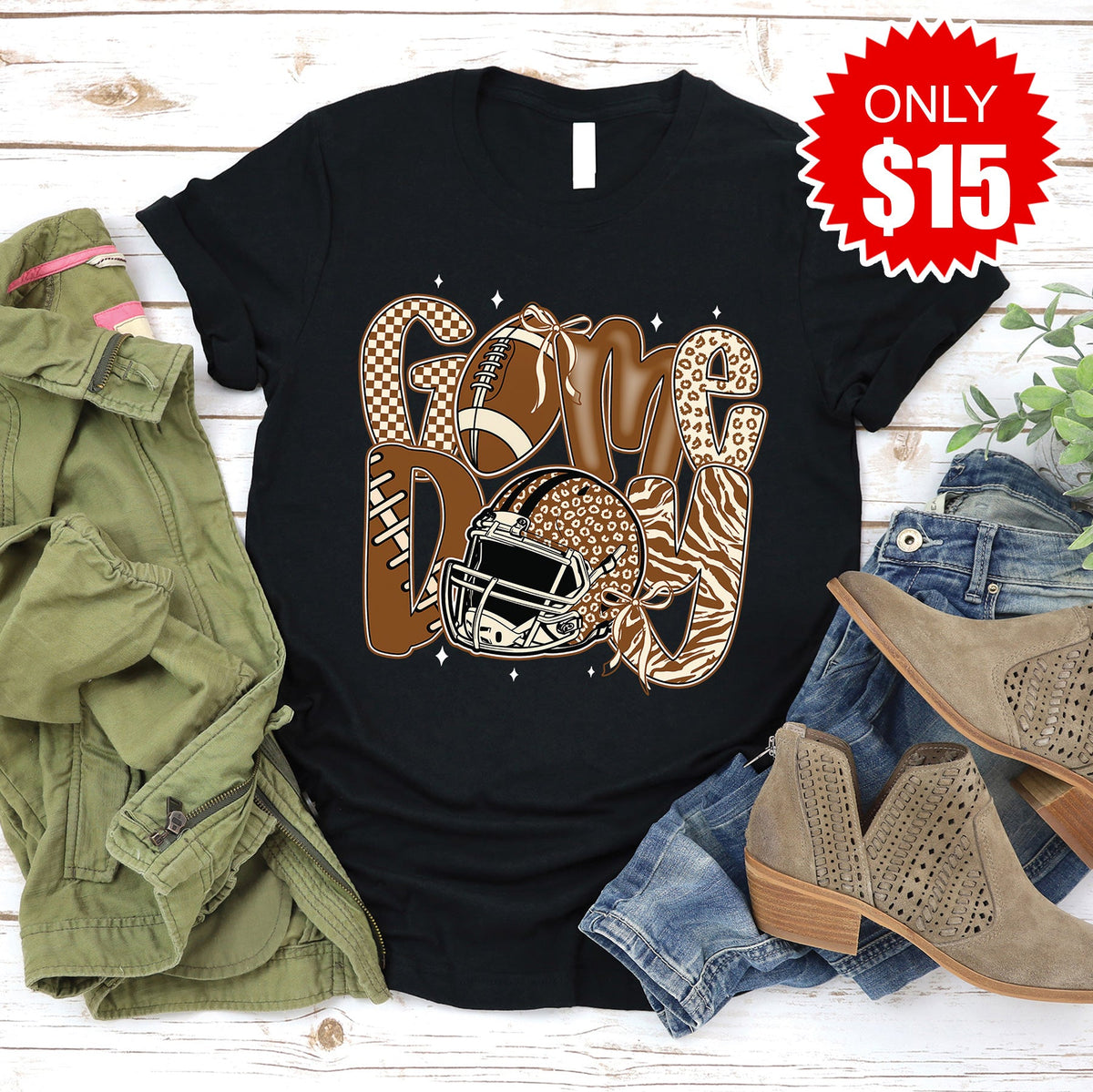 Game Day Leopard Tee - Black - 15 product image 1