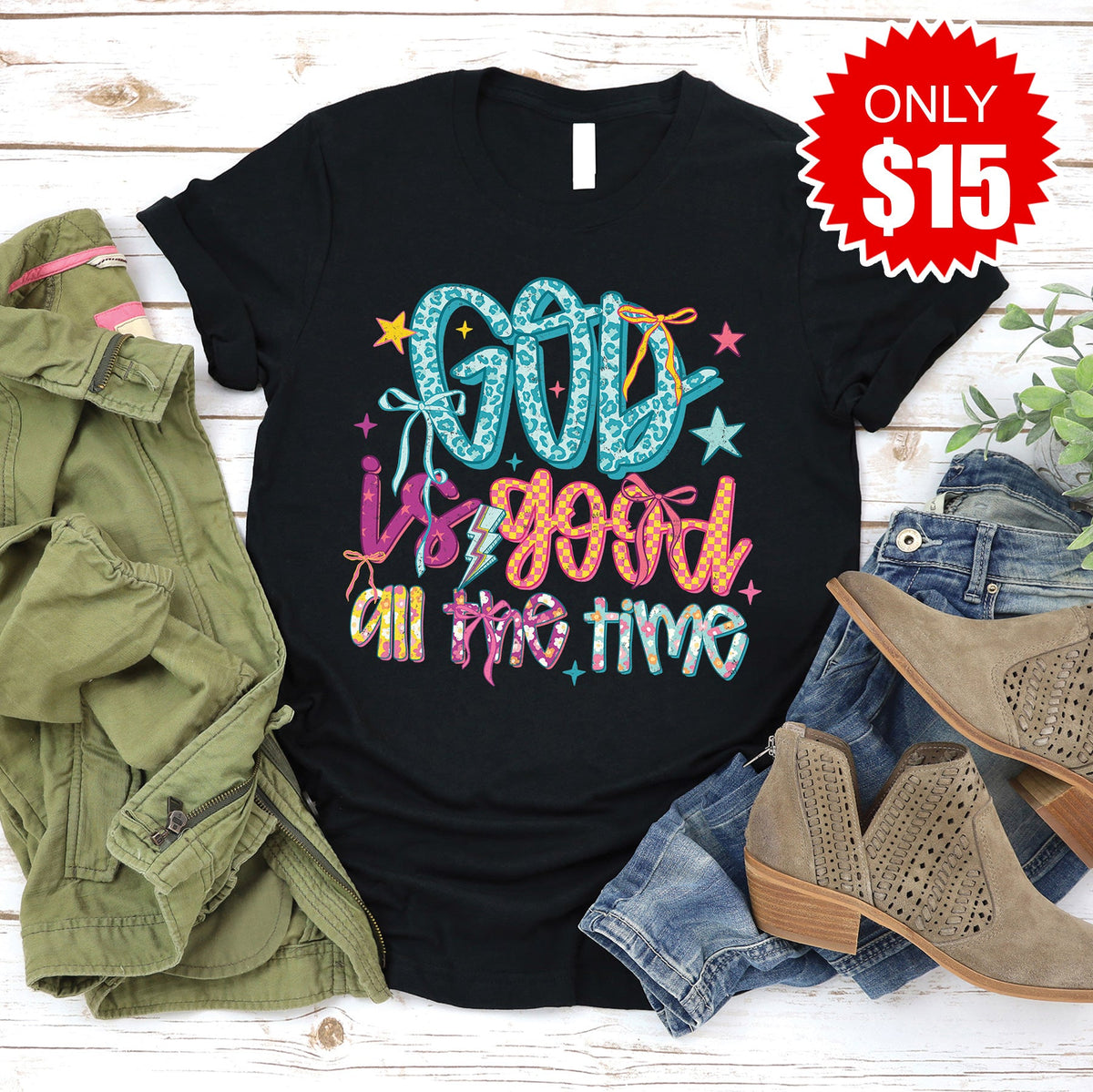God Is Good Tee - Black - 15 product image 1