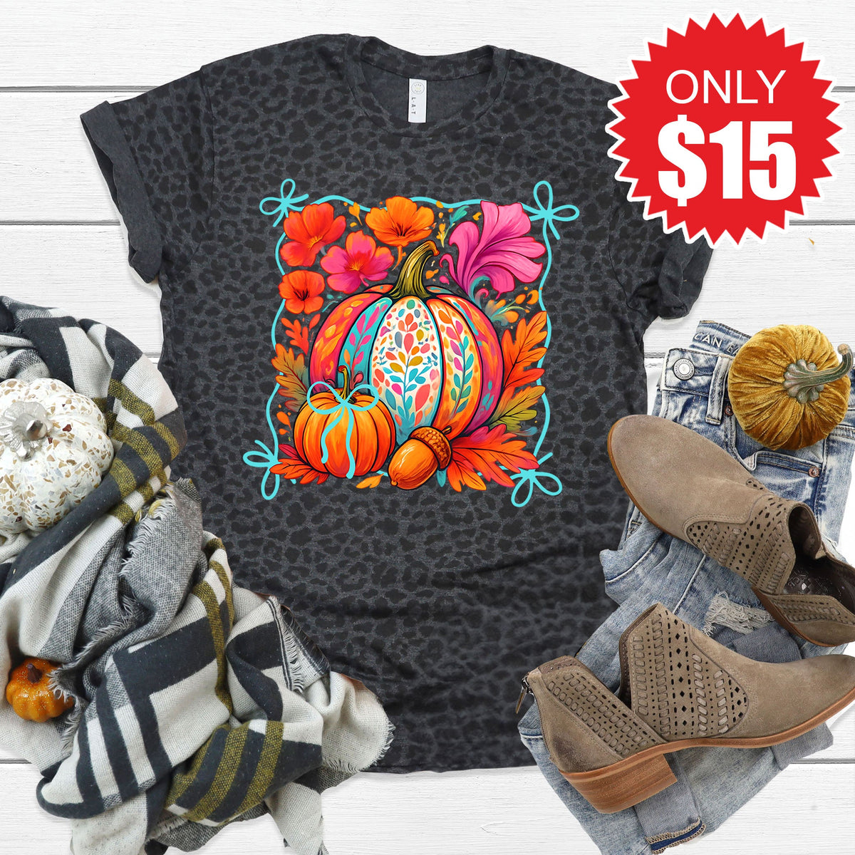 Pumpkins Tee - Black Leopard - 15 product image 1