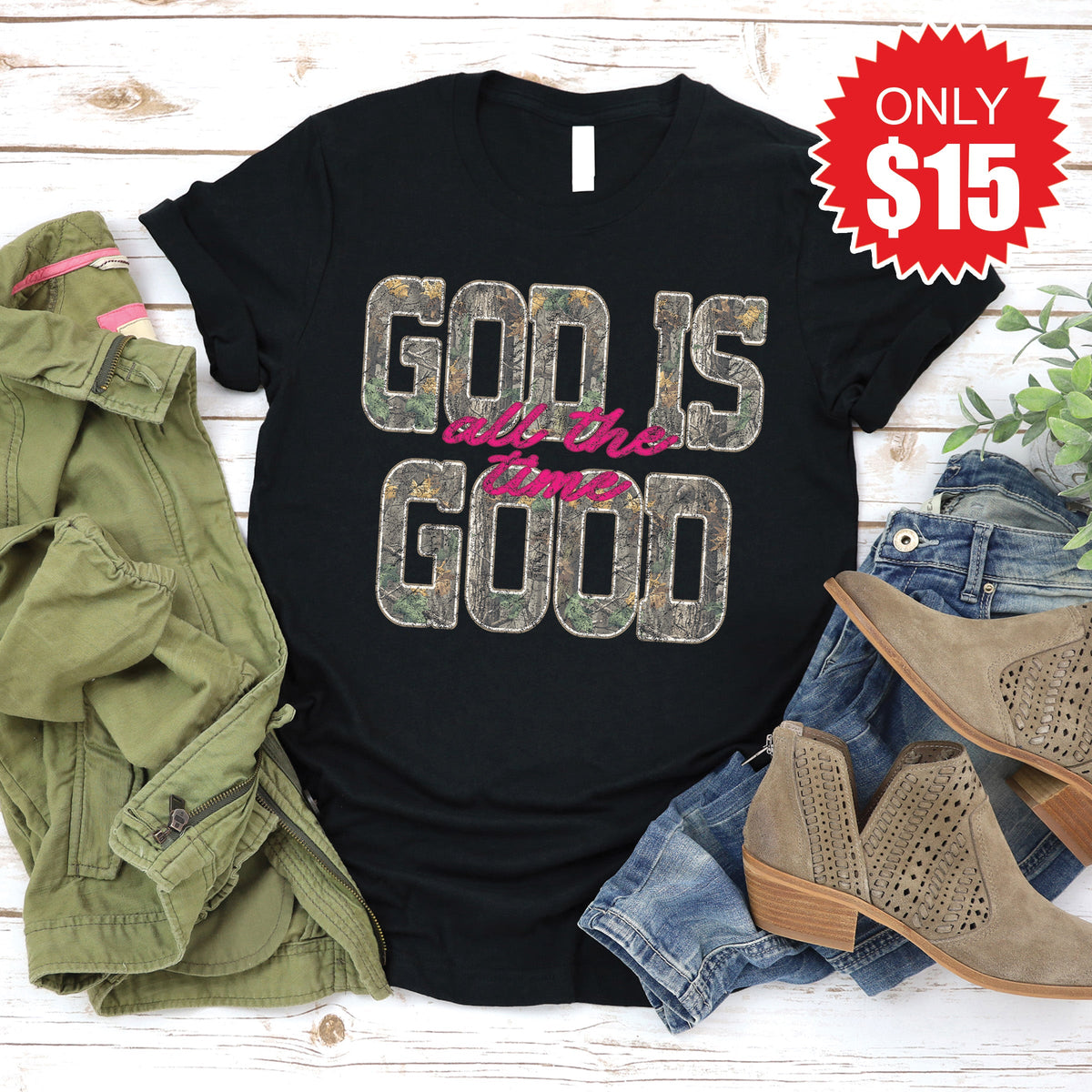 God Is Good Tee - Black - 15 product image 1