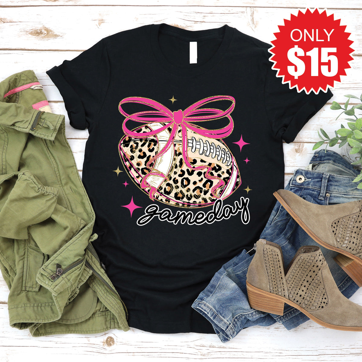 Game Day Leopard Tee - Black - 15 product image 1