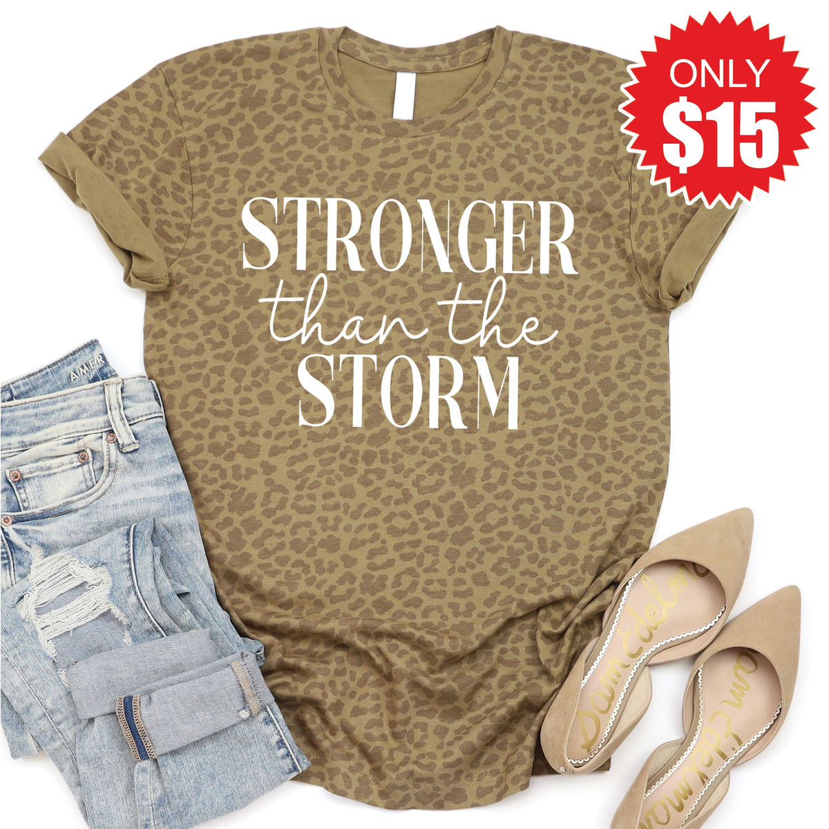 Stronger Than The Storm Tee - Brown Leopard - 15 product image 1