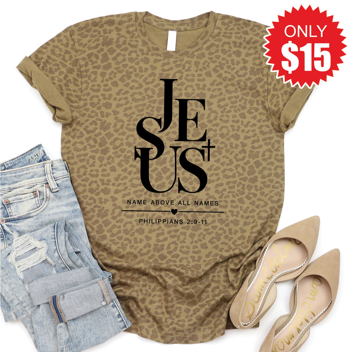 Jesus Tee - Brown Leopard - 15 product image 1