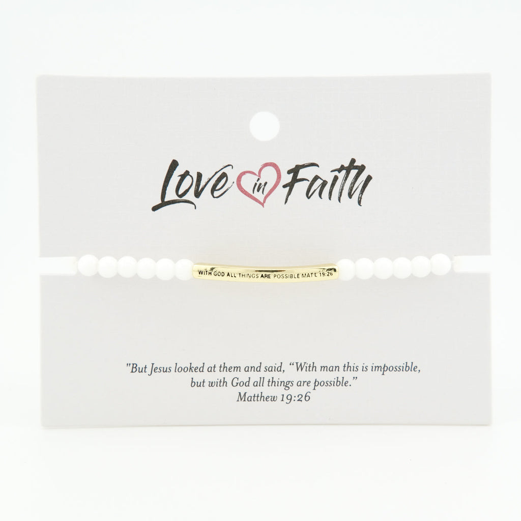 With God All Things are Possible Beaded Bracelet