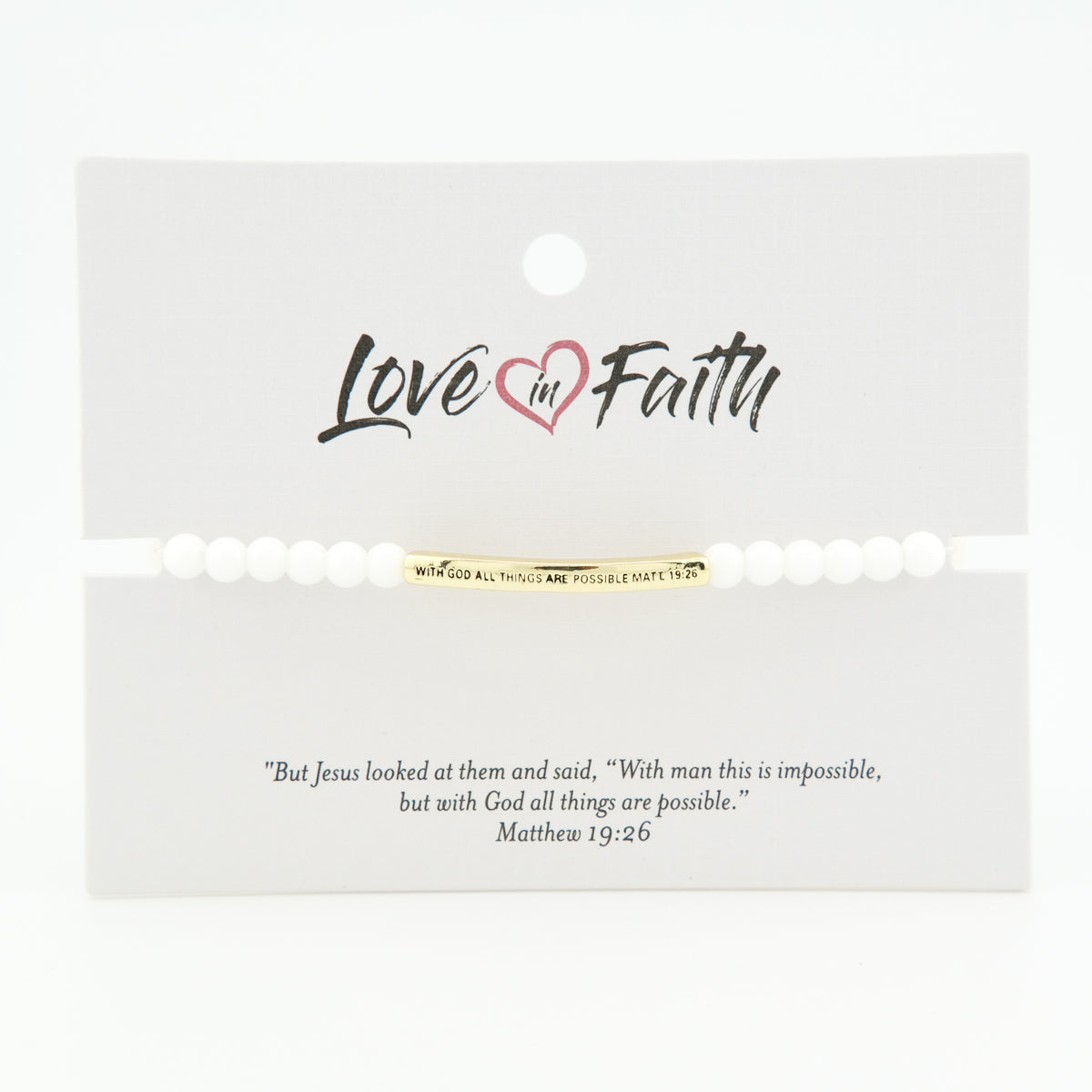 With God All Things are Possible Beaded Bracelet