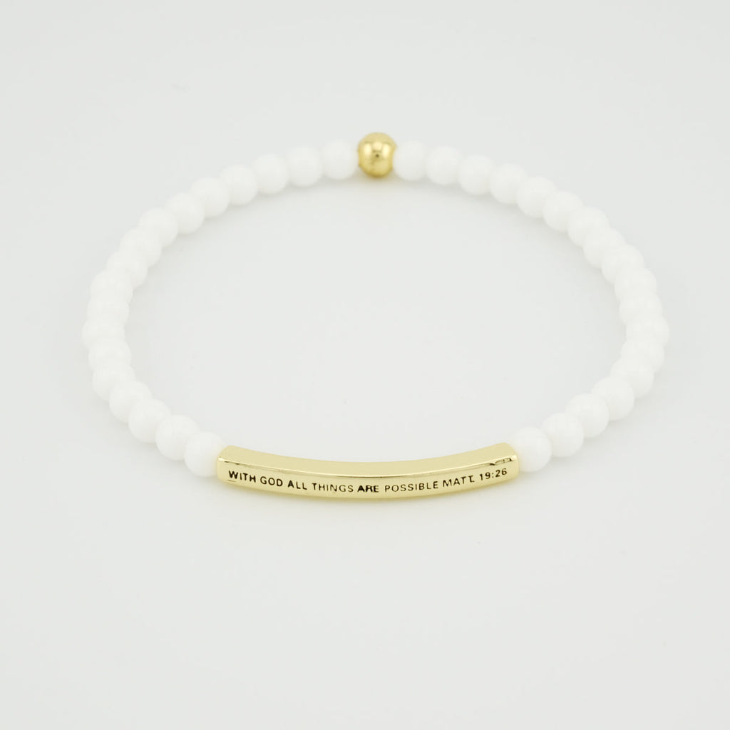 With God All Things are Possible Beaded Bracelet