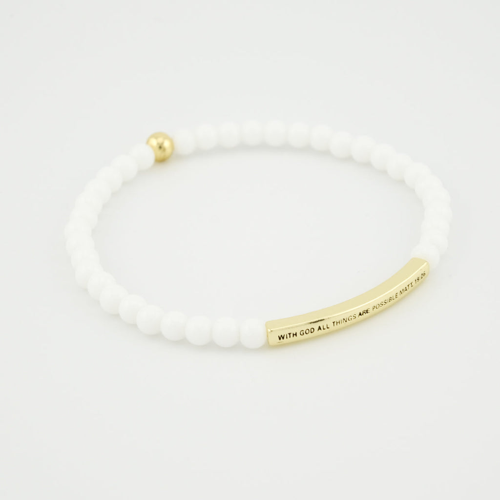 With God All Things are Possible Beaded Bracelet
