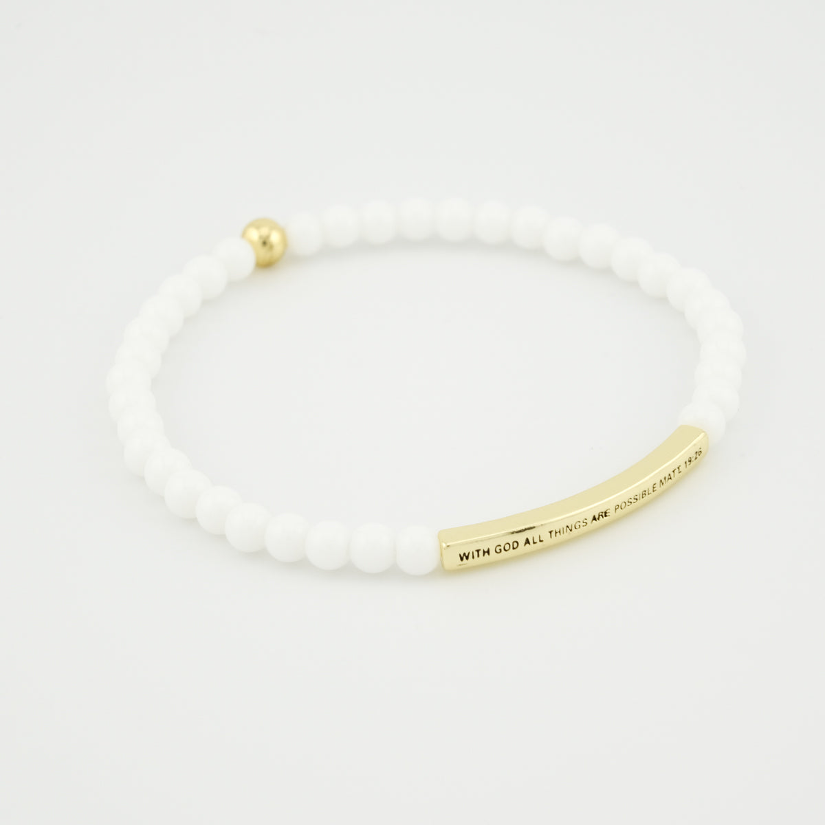 With God All Things are Possible Beaded Bracelet