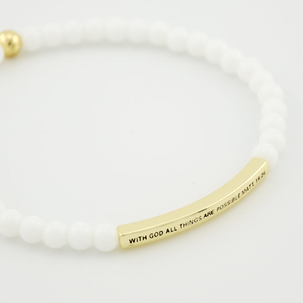 With God All Things are Possible Beaded Bracelet