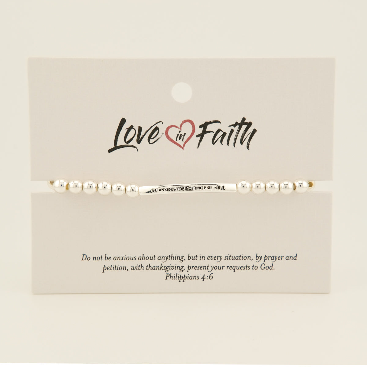 Be Anxious for Nothing Beaded Bracelet