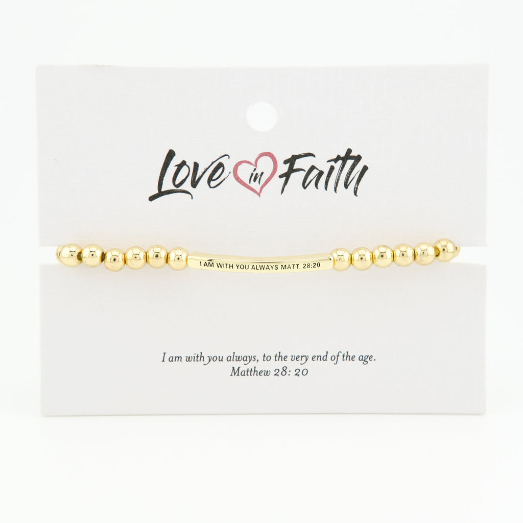 I am With You Always Beaded Bracelet