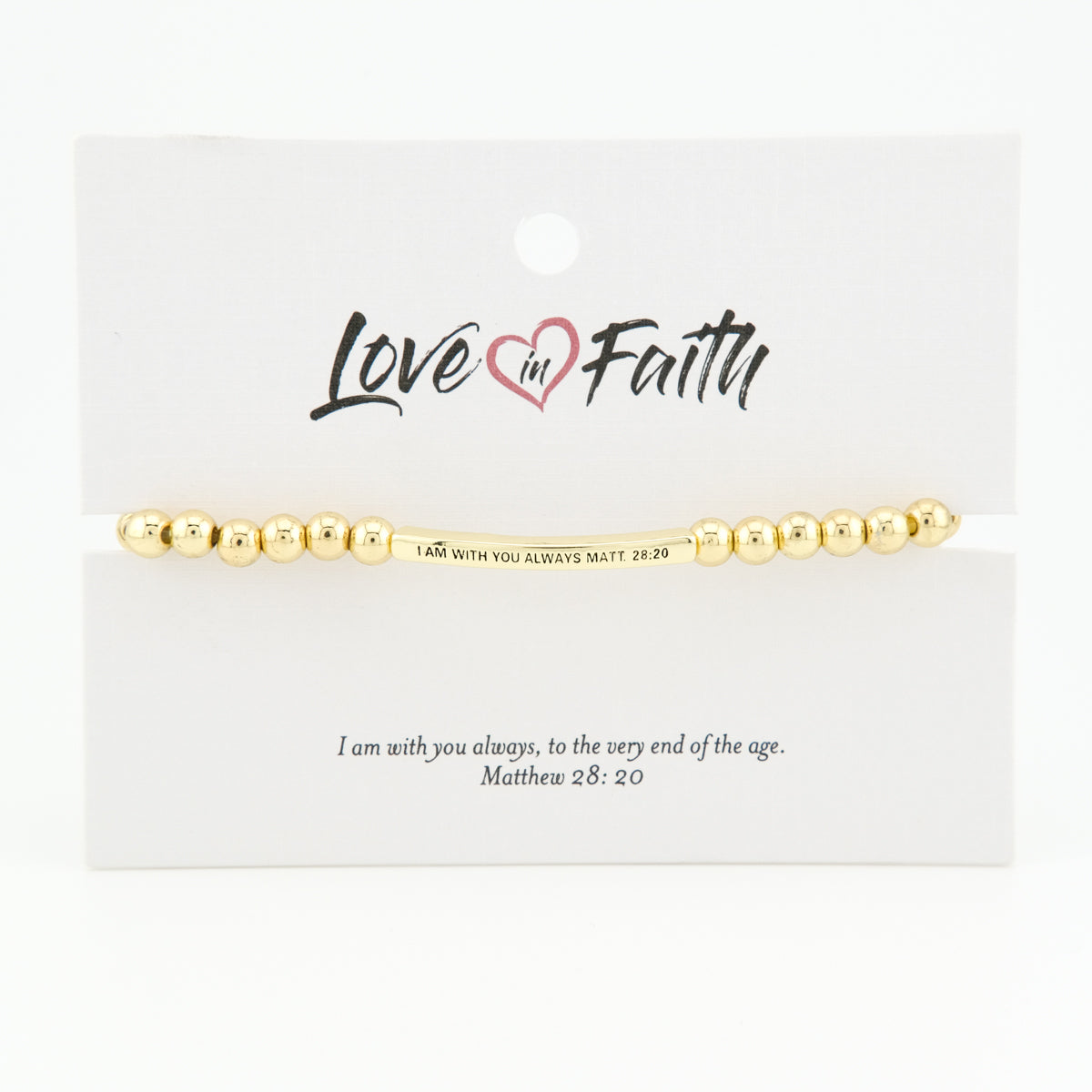 I am With You Always Beaded Bracelet