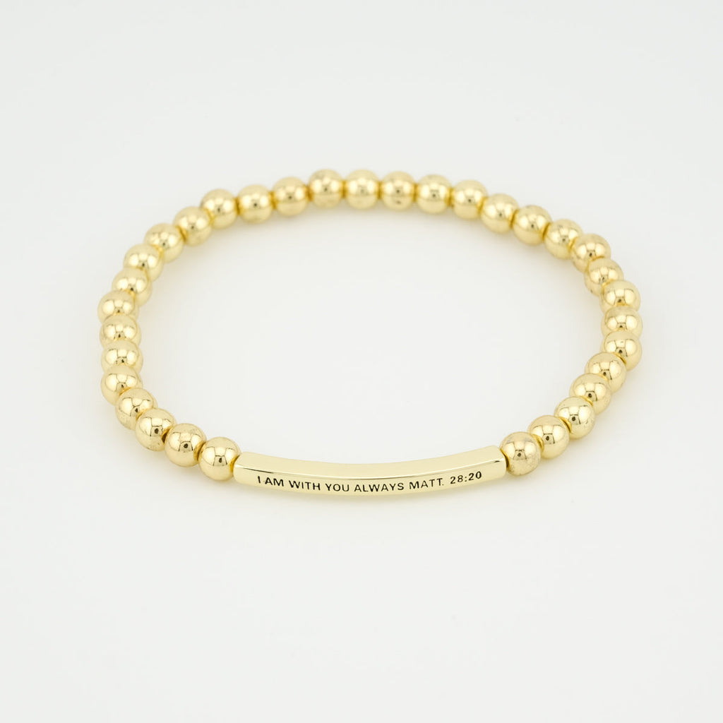 I am With You Always Beaded Bracelet