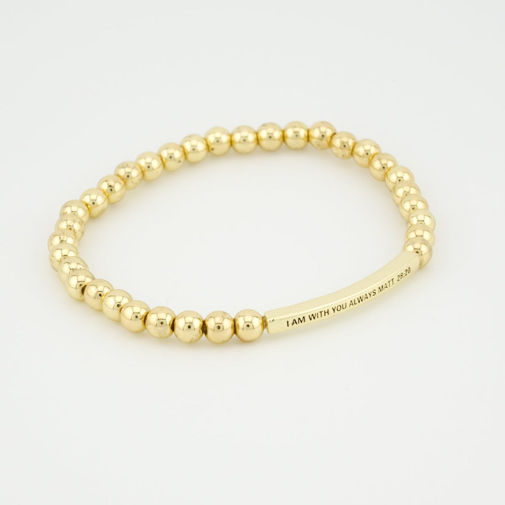I am With You Always Beaded Bracelet
