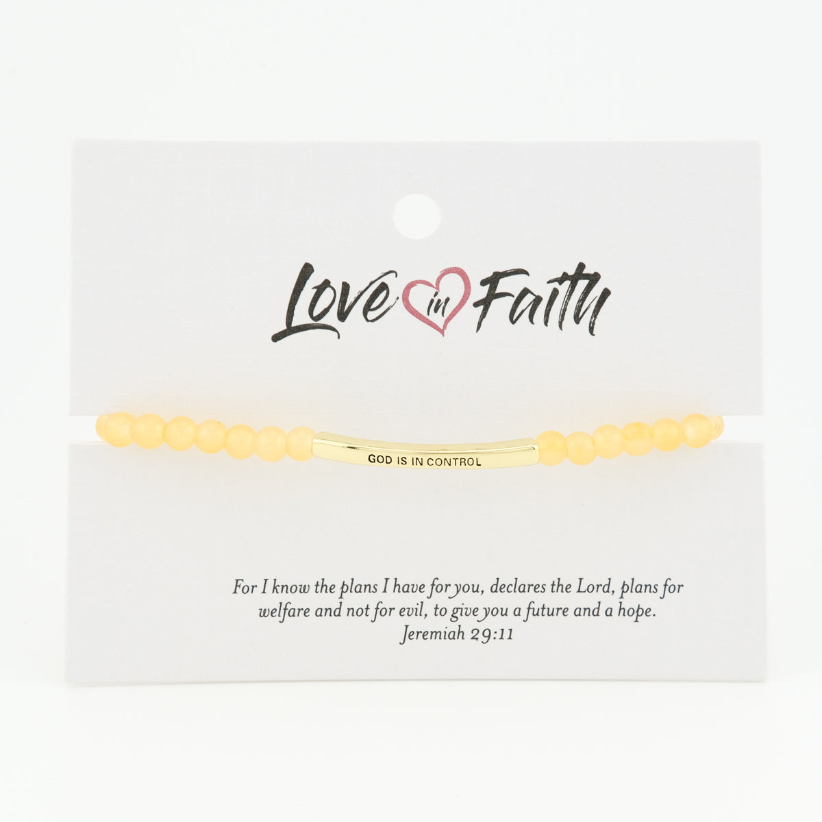 God is in Control Beaded Bracelet