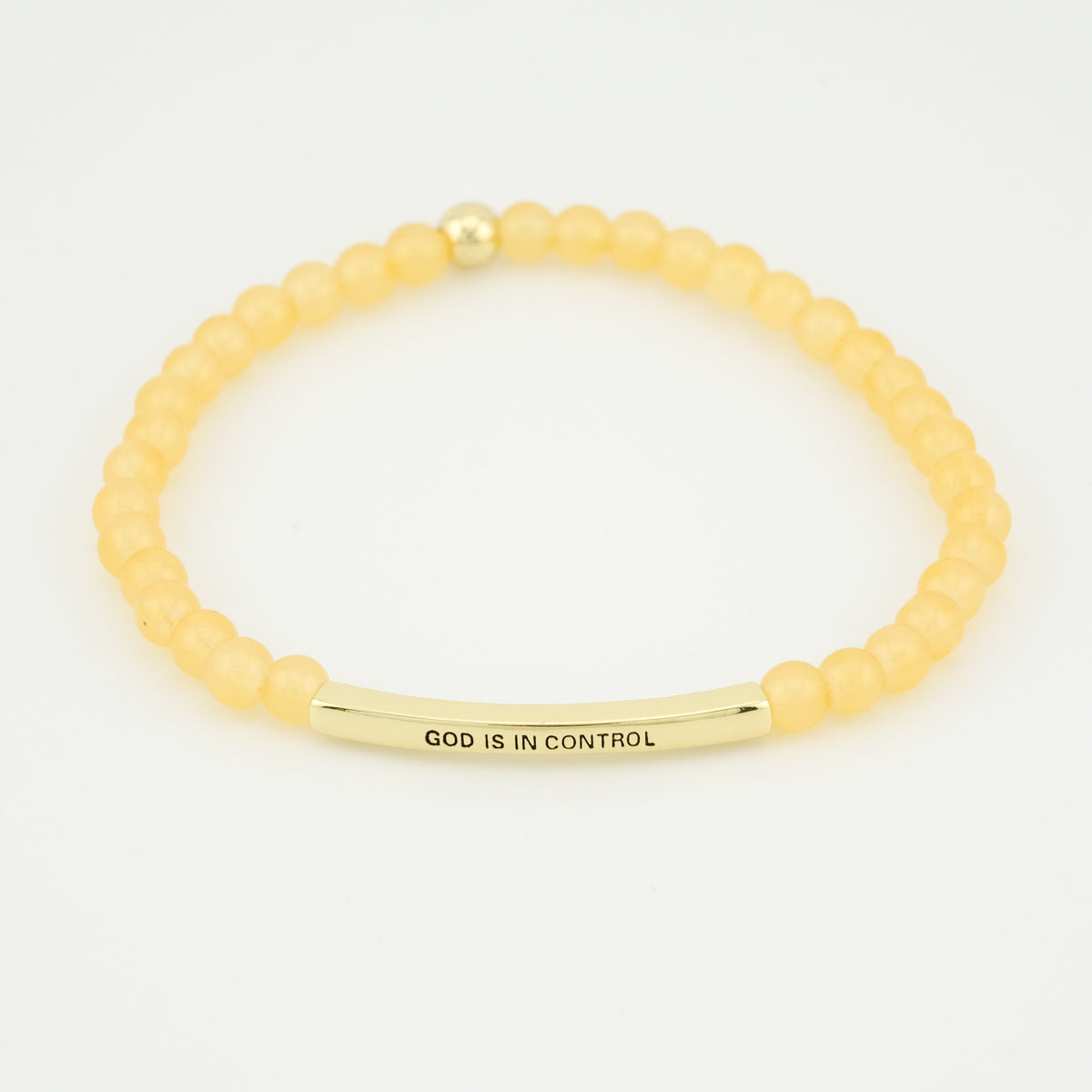 God is in Control Beaded Bracelet