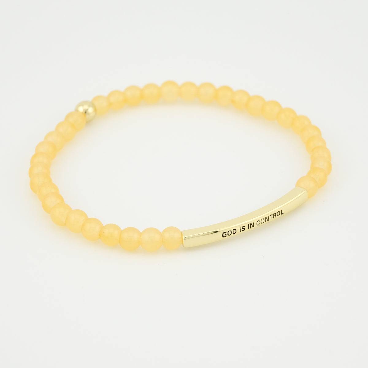 God is in Control Beaded Bracelet