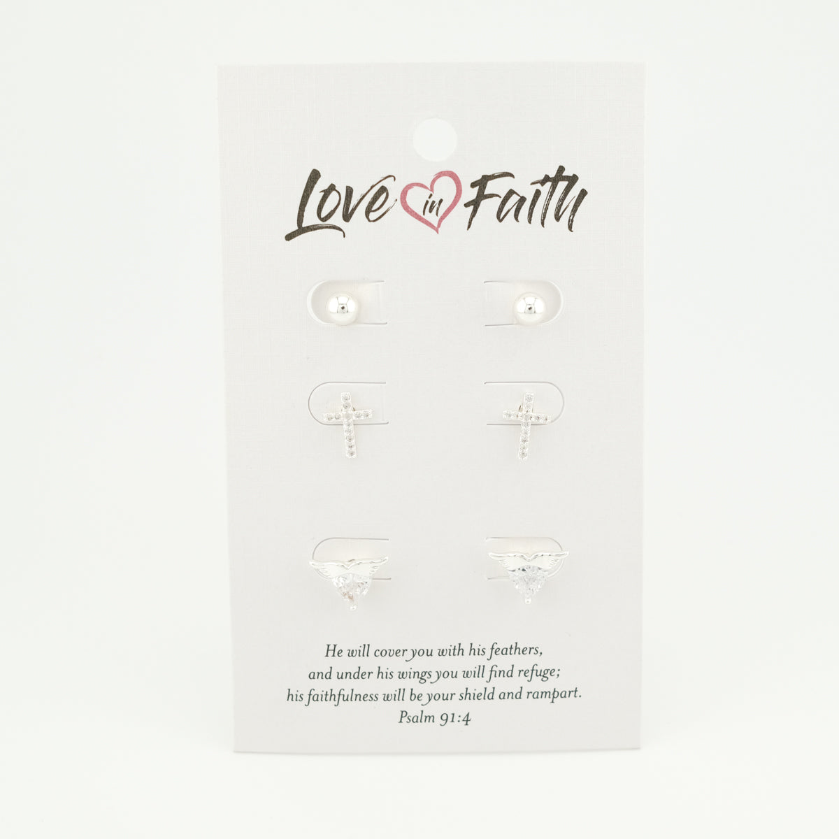 Wings Silver Earring Set