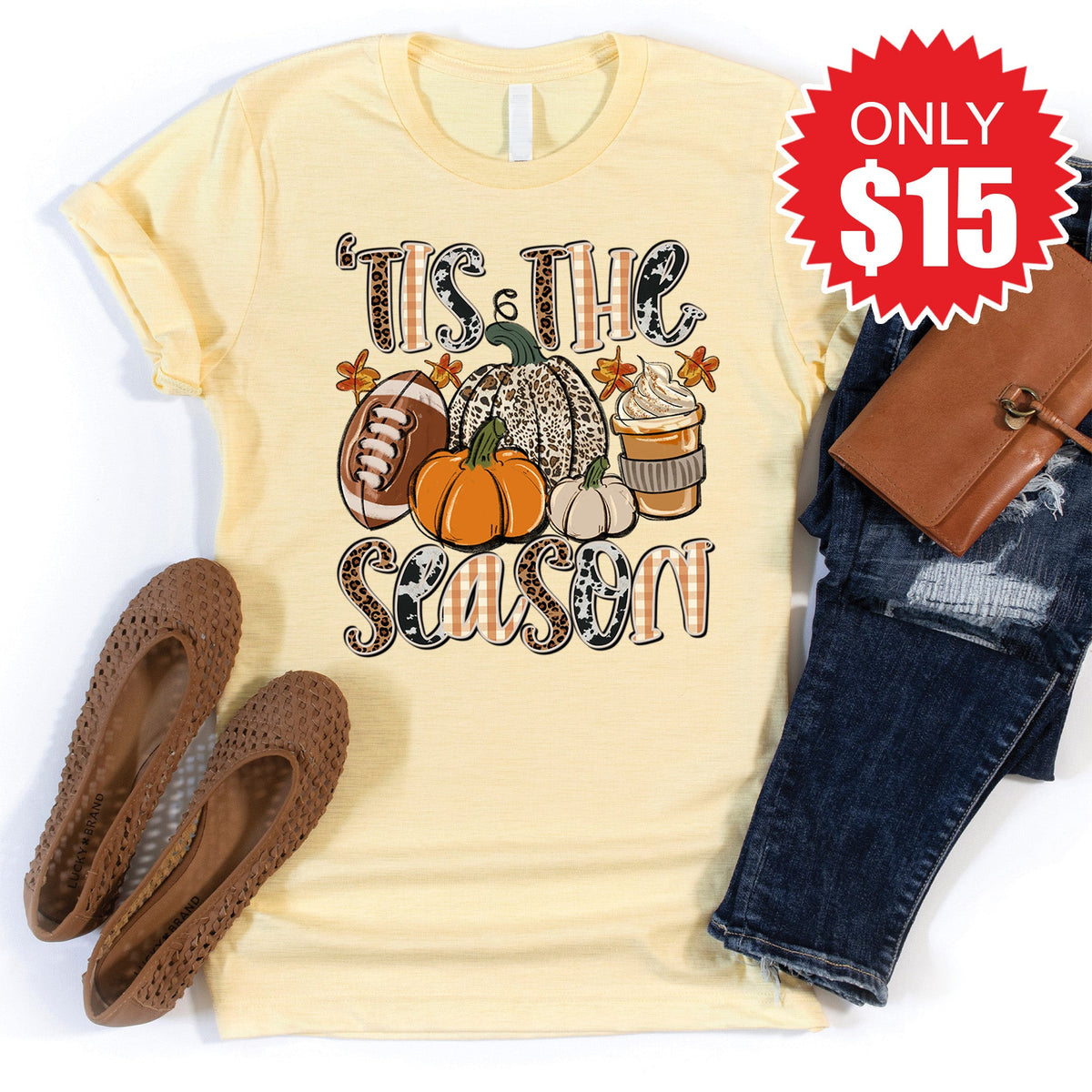 Tis The Season Tee - Heather French Vanilla - 15 product image 1