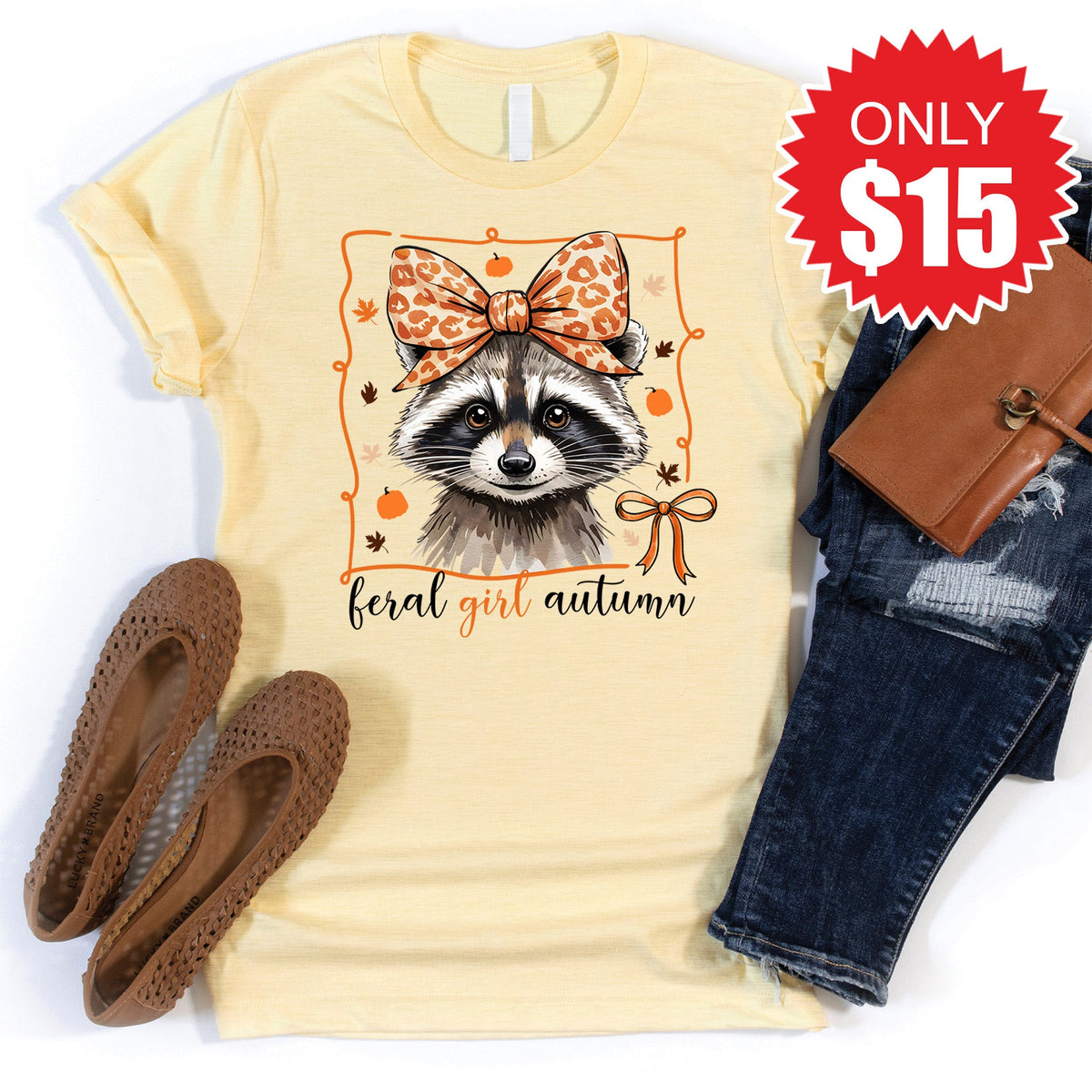 Feral Girl Autumn Tee - Heather French Vanilla - 15 product image 1