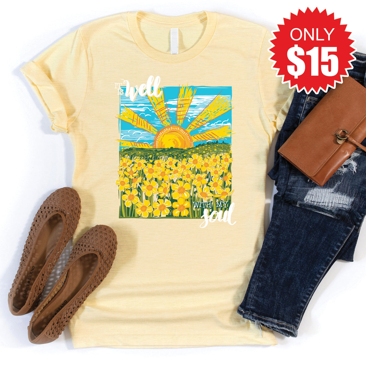 It Is Well Tee - Heather French Vanilla - 15 product image 1