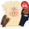 Pink Pumpkin Tee - Heather French Vanilla - 15 product image 1