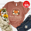 Give Thanks Pumpkins Tee - Heather Chestnut - 15 product image 1
